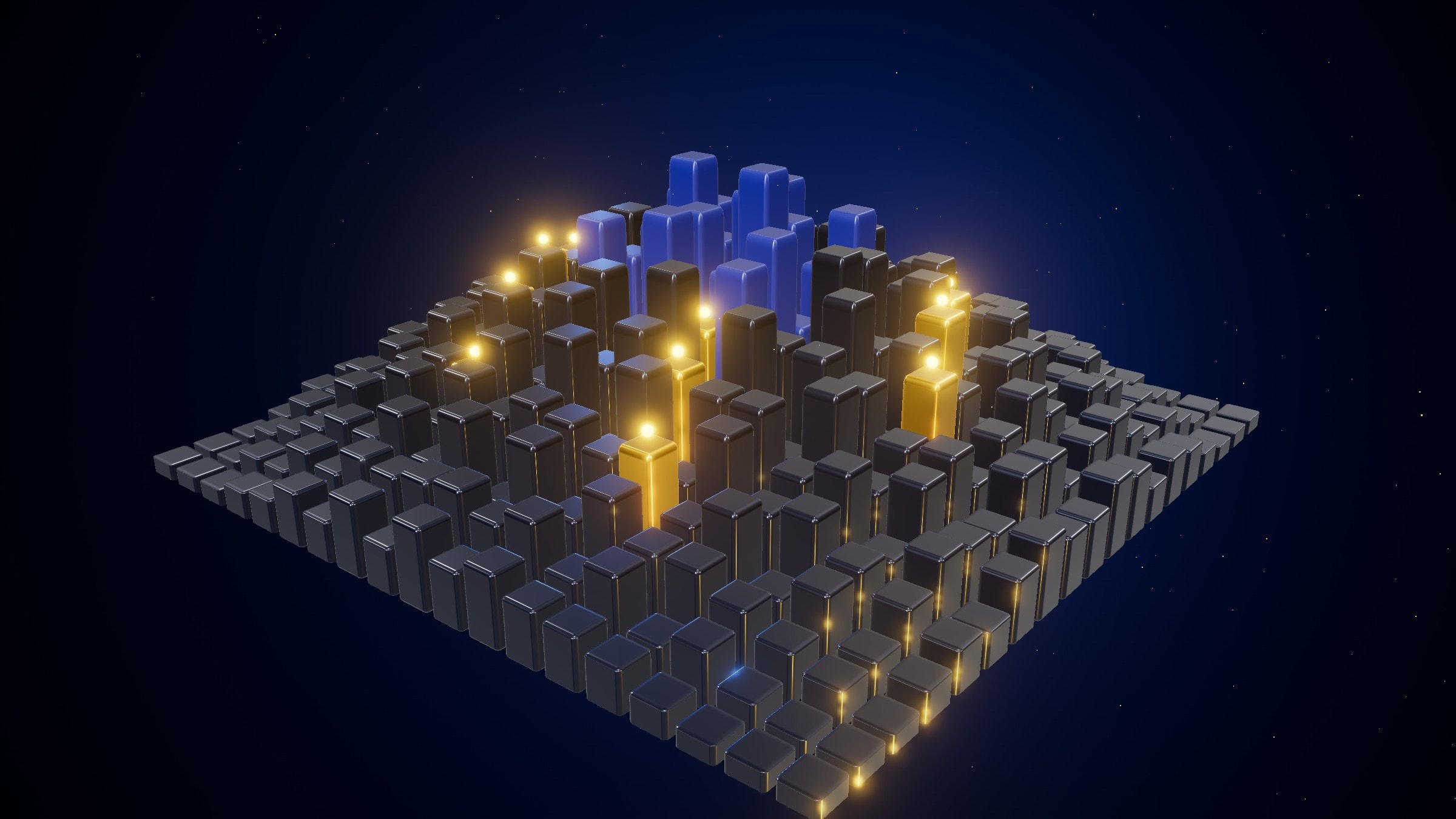 Abstract 3D render representing Software Development