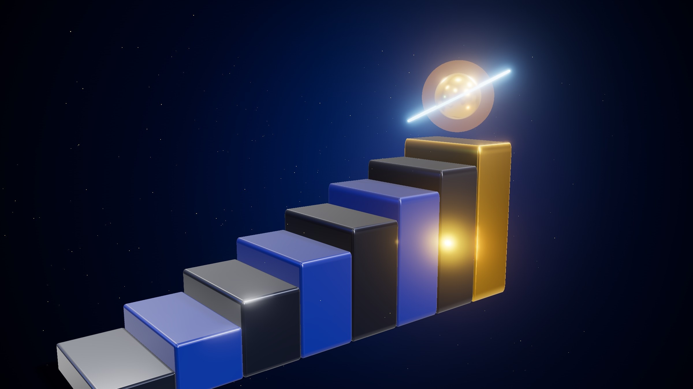 Abstract 3D render representing Tech Academy