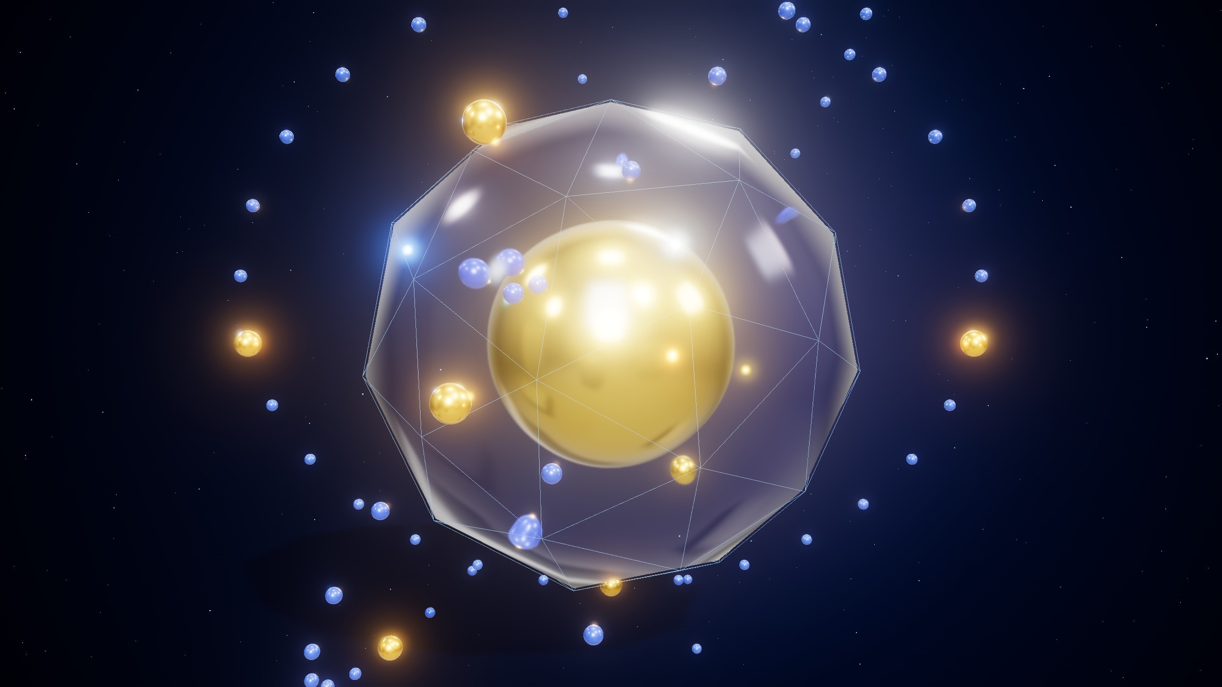 Abstract 3D render representing AI Solutions